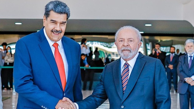 Nicolás Maduro e Lula da Silva: aliança entre um ditador e um democrata | Foto: divulgação/Ricardo Stuckert/PR