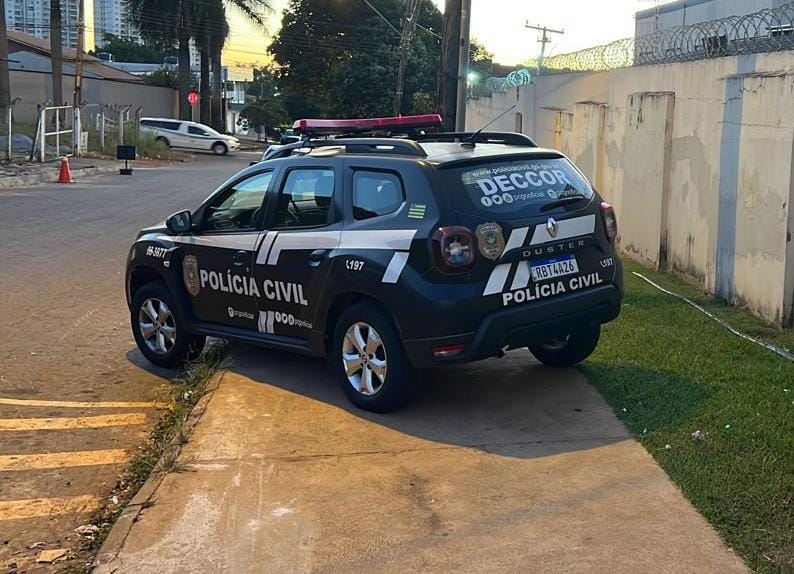 Viatura da Polícia Civil durante operação. | Foto: DIvulgação PCGO
