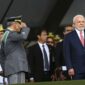 Brasília (DF), 19/04/2023 - Os comandantes das Forças Armadas e o presidente Luiz Inácio Lula da Silva durante cerimônia comemorativa do Dia do Exército, no Quartel-General do Exército, em Brasília | Foto: Marcelo Camargo/Agência Brasil