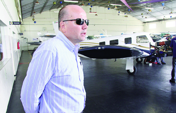 Márcio Couto, gerente comercial da Voar-Globo, maior empresa de manutenção de aeronaves do Centro-Oeste | Foto: Fernando Leite/Jornal Opção
