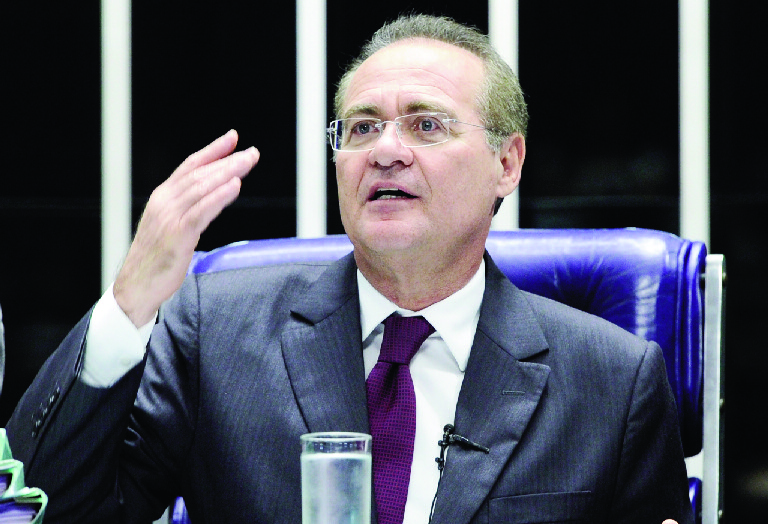 Presidente do Congresso, Renan Calheiros: senador se comporta como monarca levando neto ao Senado | Foto: Pedro França