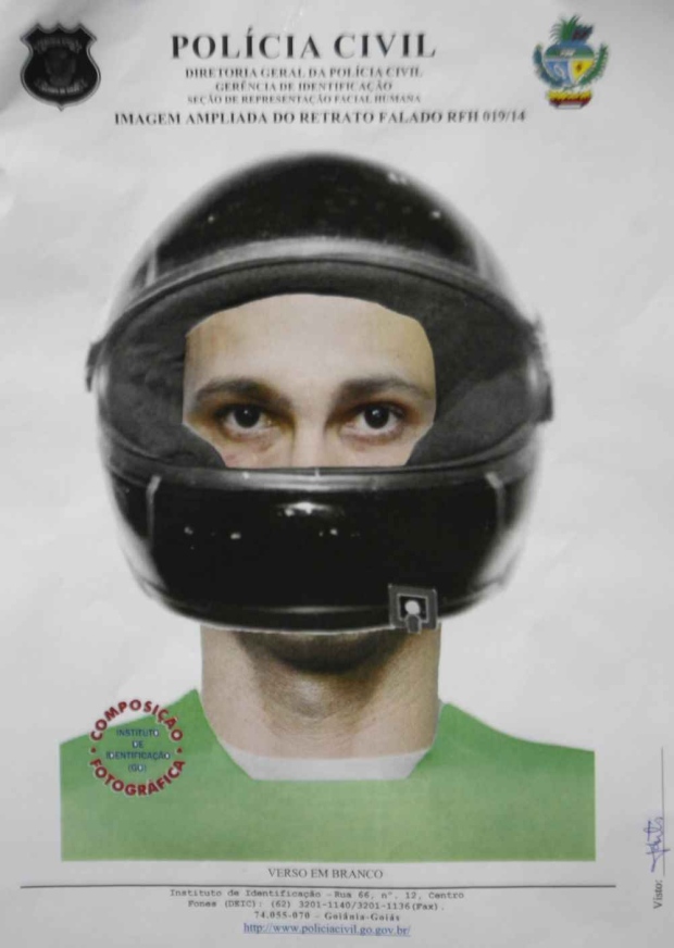 Retrato falado do suspeito de ter cometido assassinado Ana Maria e agora Isadora Cândida .