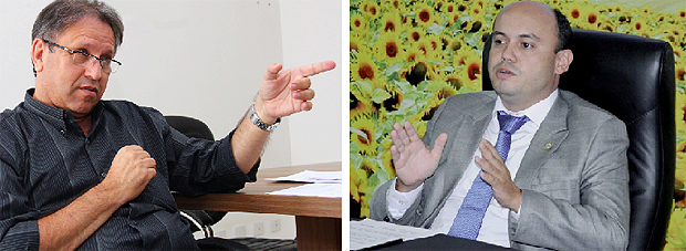Peemedebista Marcelo Miranda e o governador Sandoval Cardoso, do SDD: os dois candidatos mais competitivos | Fotos: Fernando Leite/Jornal Opção e Koró Rocha