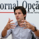 Deputado federal e presidente do PMDB Goiás, Daniel Vilela, em entrevista ao Jornal Opção | Foto: Fernando Leite/ Jornal Opção