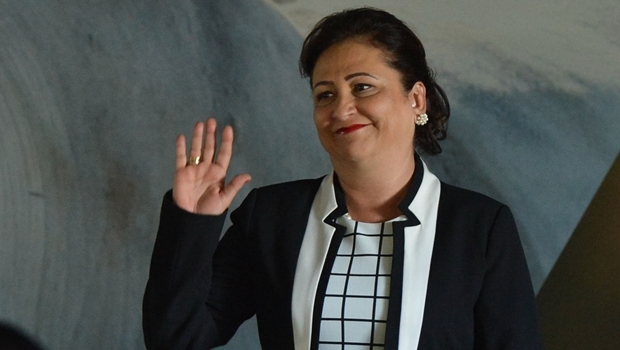 Ministra Kátia Abreu durante a posse | Valter Campanato/Agência Brasil