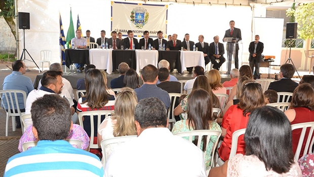 Sessão de apresentação do novo comando do Legislativo anapolino | Foto: Prefeitura de Anápolis