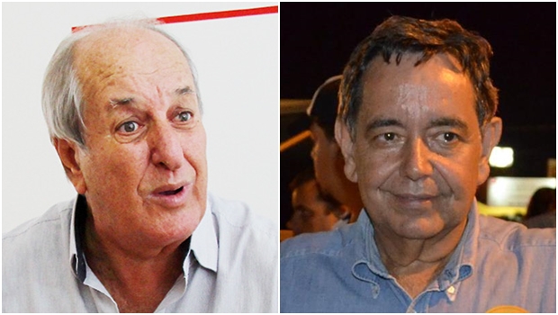 Mané de Oliveira e Nédio Leite se desentenderam na eleição da nova mesa diretora da Alego | Fotos: Jornal Opção / Facebook Nédio Leite