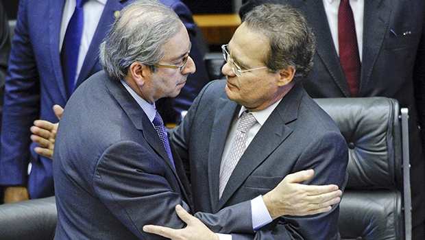 Cunha e Renan, agora no olho do furacão, acusam o governo federal | Foto: Edilson Rodrigues/Agência Senado