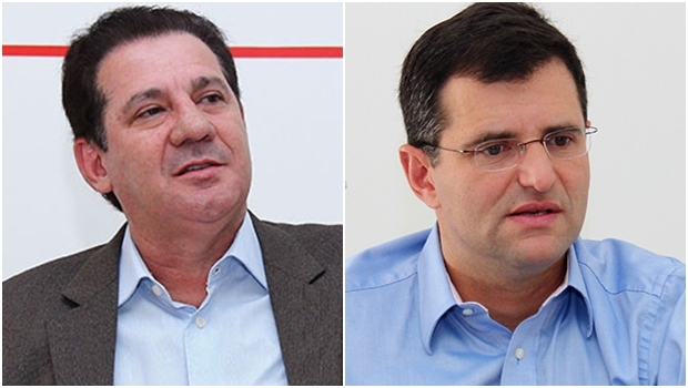 Vanderlan Cardoso (esquerda): “Se o meu nome, de fato, for o escolhido para ser o candidato do partido em Goiânia, irei me dedicar exclusivamente a isso”; Marcos Abrão: “Juntas três forças políticas, no caso eu, Lúcia Vânia e Vanderlan Cardoso, é possível agregar mais pessoas a um projeto futuro” | Fotos: Fernando Leite/Jornal Opção