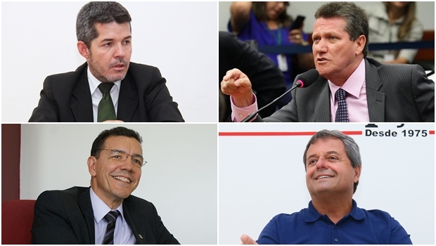 Jayme Rincón, Giuseppe Vecci, Waldir Soares e Edward Madureira: falta de tradição política pode ser um trunfo na disputa eleitoral de 2016 | Fotos: Jornal Opção / reprodução / Facebook