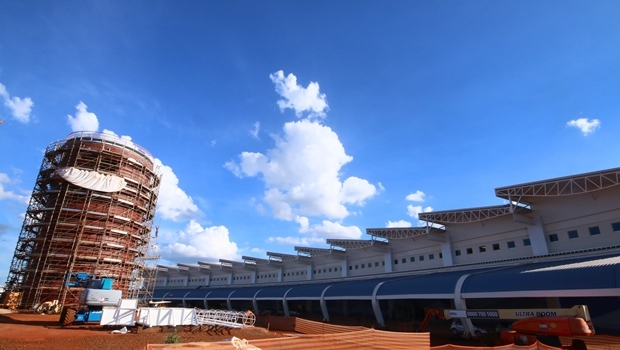 Obras do novo aeroporto de Goiânia, no final do ano passado | Foto: Fernando Leite / Jornal Opção