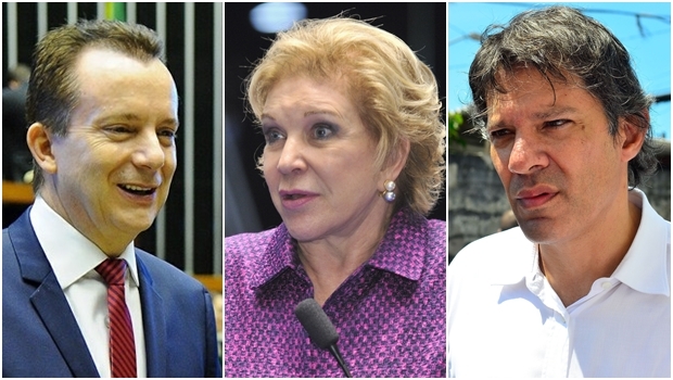Celso Russomano, Marta Suplicy e Fernando Haddad na disputa pela prefeitura da maior cidade do País | Fotos: reprodução / Facebook / Agência Senado e Agência Brasil