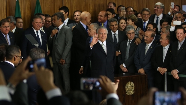 Michel Temer e os novos ministros | Foto: Marcello Casal Jr. / ABr