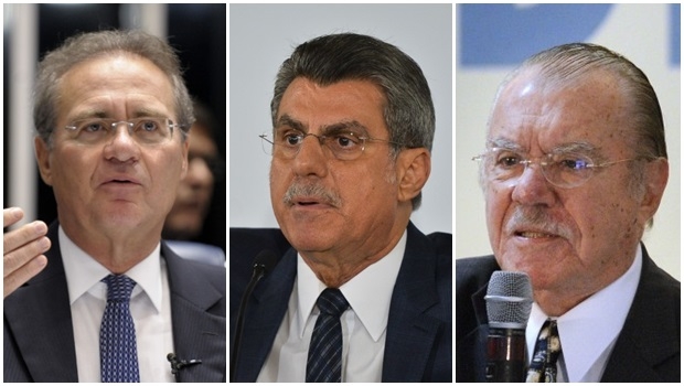 Fotos: Jefferson Rudy/Agência Senado (Renan), Antônio Cruz/ Agência Brasil (Romero) e Wendel Lopes/ PMDB (Sarney)