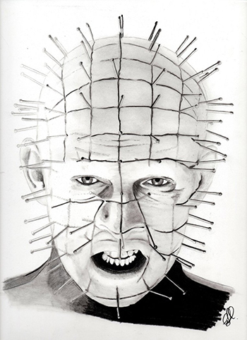O personagem literário Pinhead só ganhou fama em 1987, quando a obra foi adaptada para o cinema