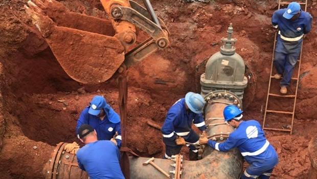 Manutenção de adutora | Foto: divulgação