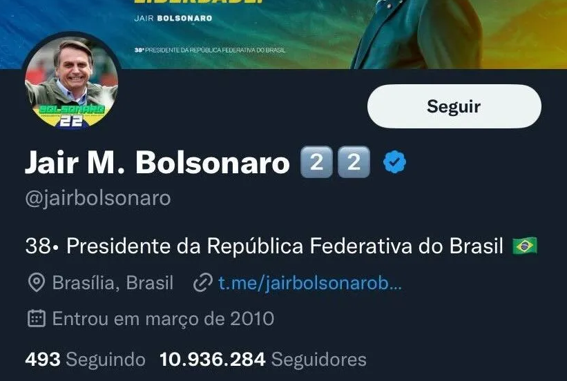 Jair Bolsonaro (PL) foi o 38º presidente do Brasil/ Foto: Reprodução Redes Sociais