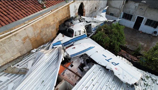Acidentes Aéreos - Queda de um avião em Goiânia causou duas mortes | Foto: Reprodução