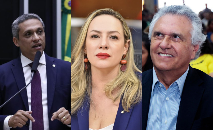 Gustavo Gayer, Adriana Accorsi e Ronaldo Caiado | Foto: divulgação