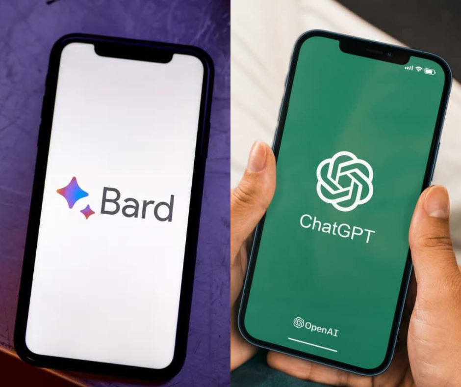 Bard vs ChatGPT | Foto: reprodução/montagem/Jornal Opção