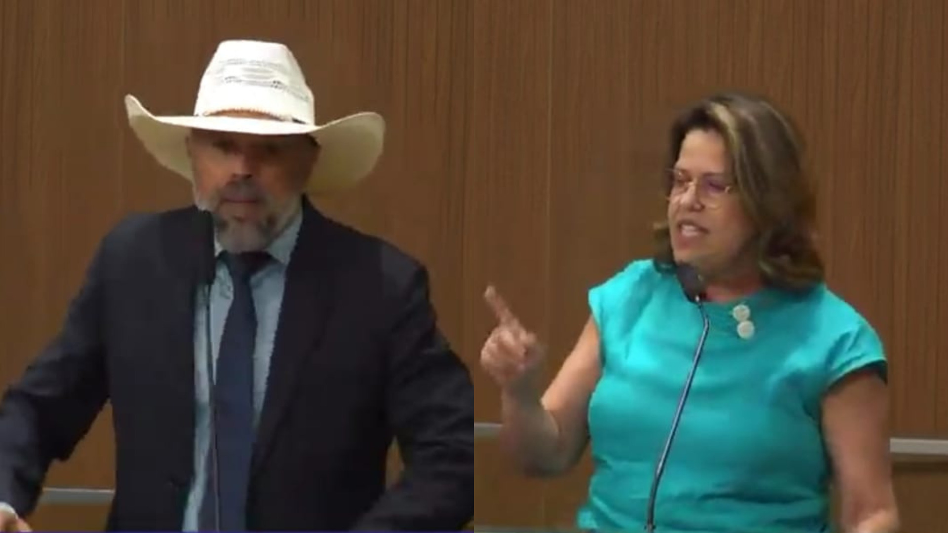 Amauri Ribeiro e Rosângela Rezende: troca farpas | Foto: reprodução/YouTube
