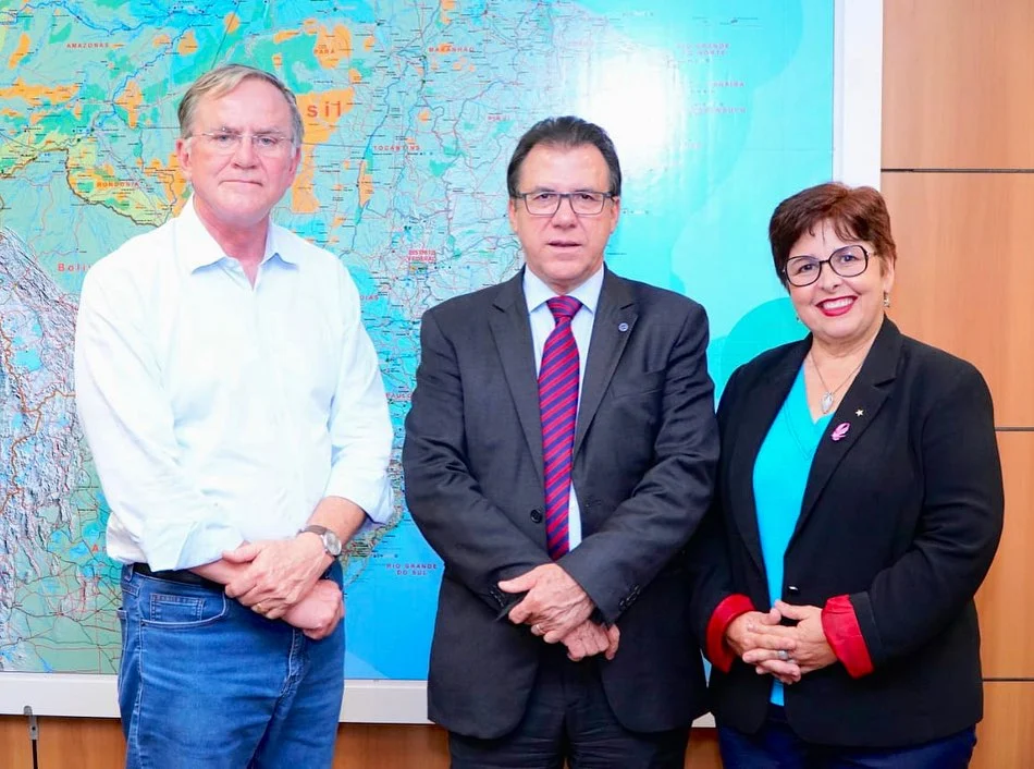 Antônio Gomide, Luiz Marinho e Bia de Lima | Foto: divulgação/redes sociais